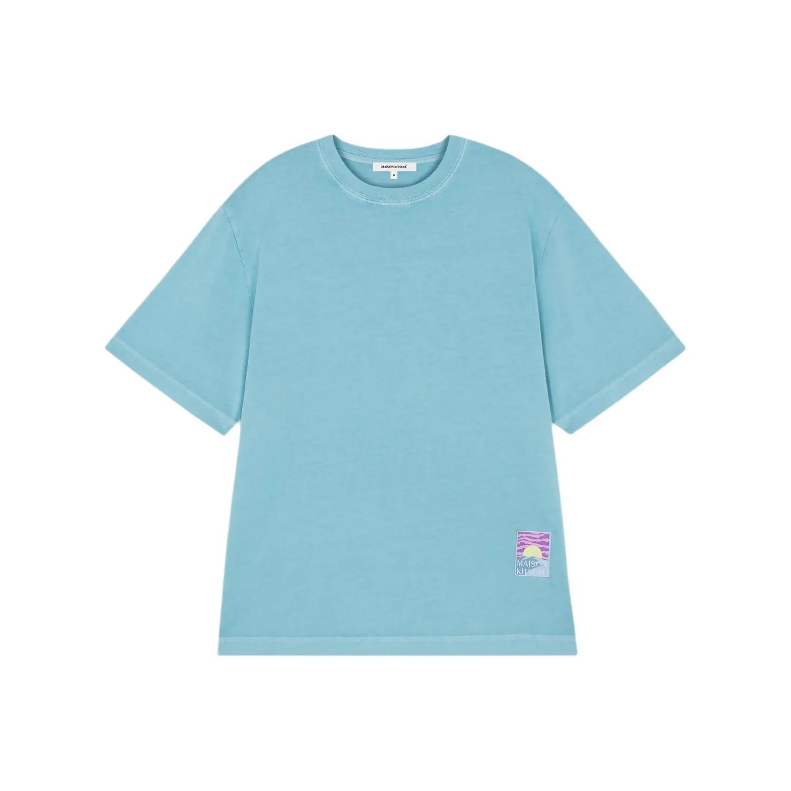 Maison Kitsune SS24 T Рубашка Мужская Небесно-Синий