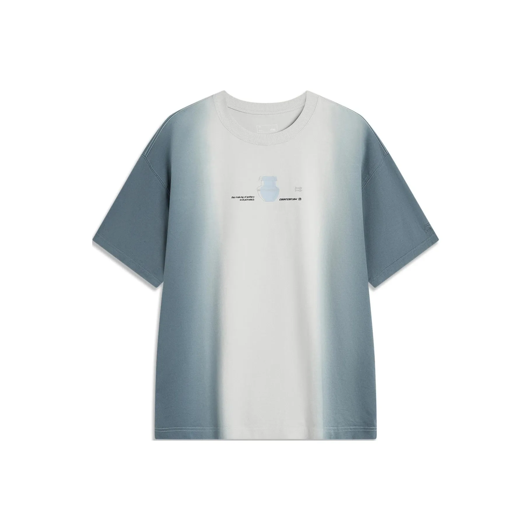 LINING CF Tracing рукав с оборванным плечом футболка унисекс отбеленная