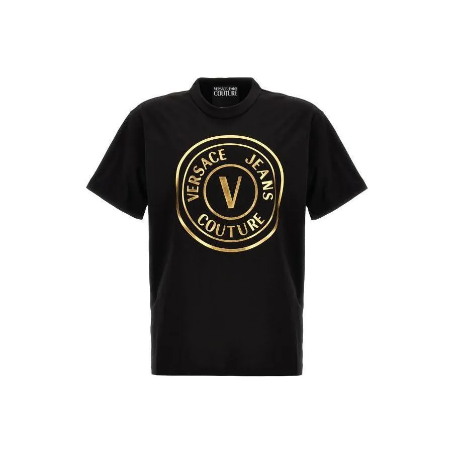 VERSACE JEANS COUTURE SS24 T Рубашка Мужская Черная