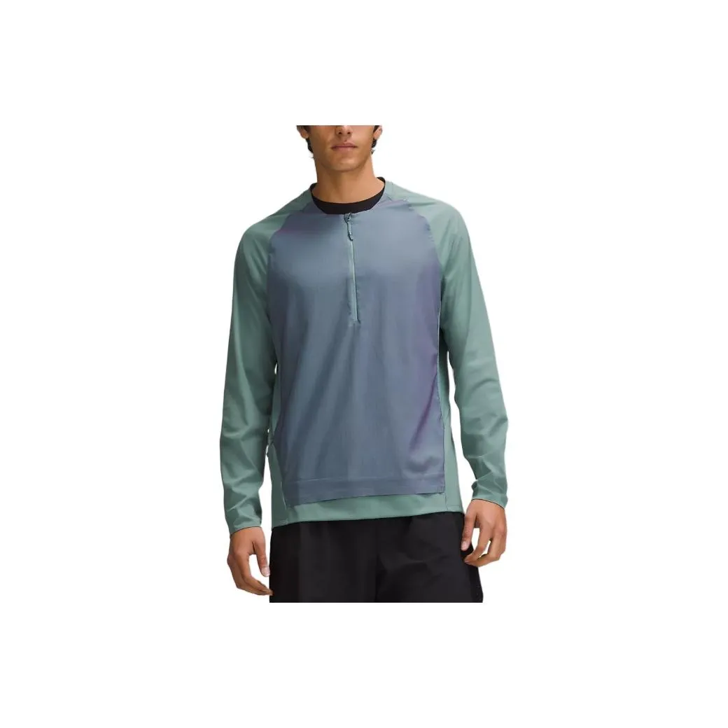 Lululemon Nulu™ Nulux Running Half Zip T Shirt Men's The Tide Is Blue