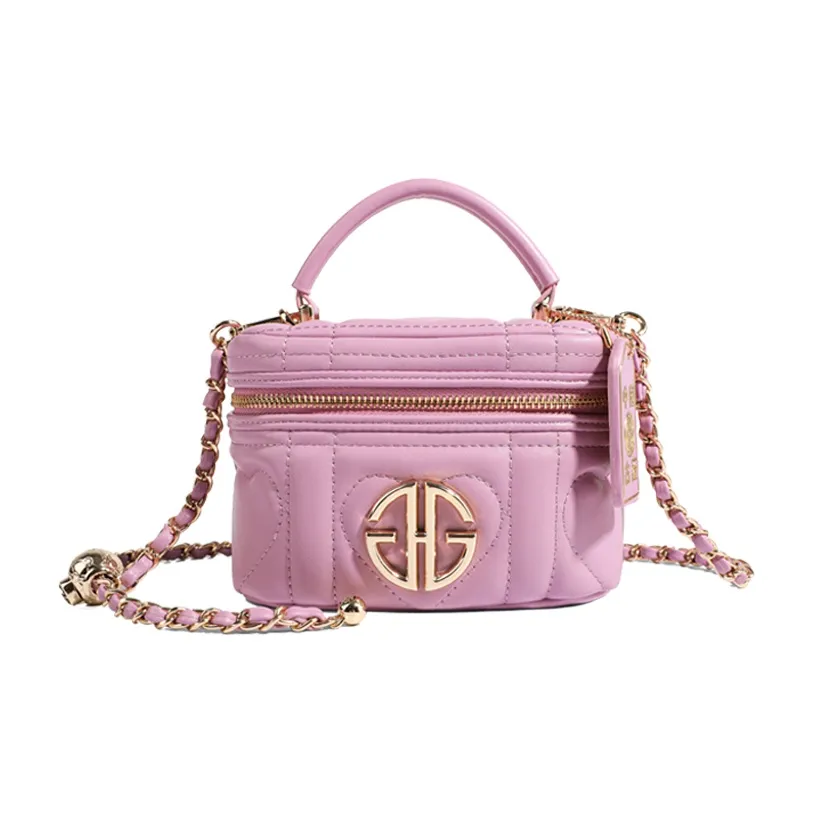 GHG Коровья кожа Сумка Маленькая Женская Фиолетовая Черная Экрю Розовая Красная Серебряная