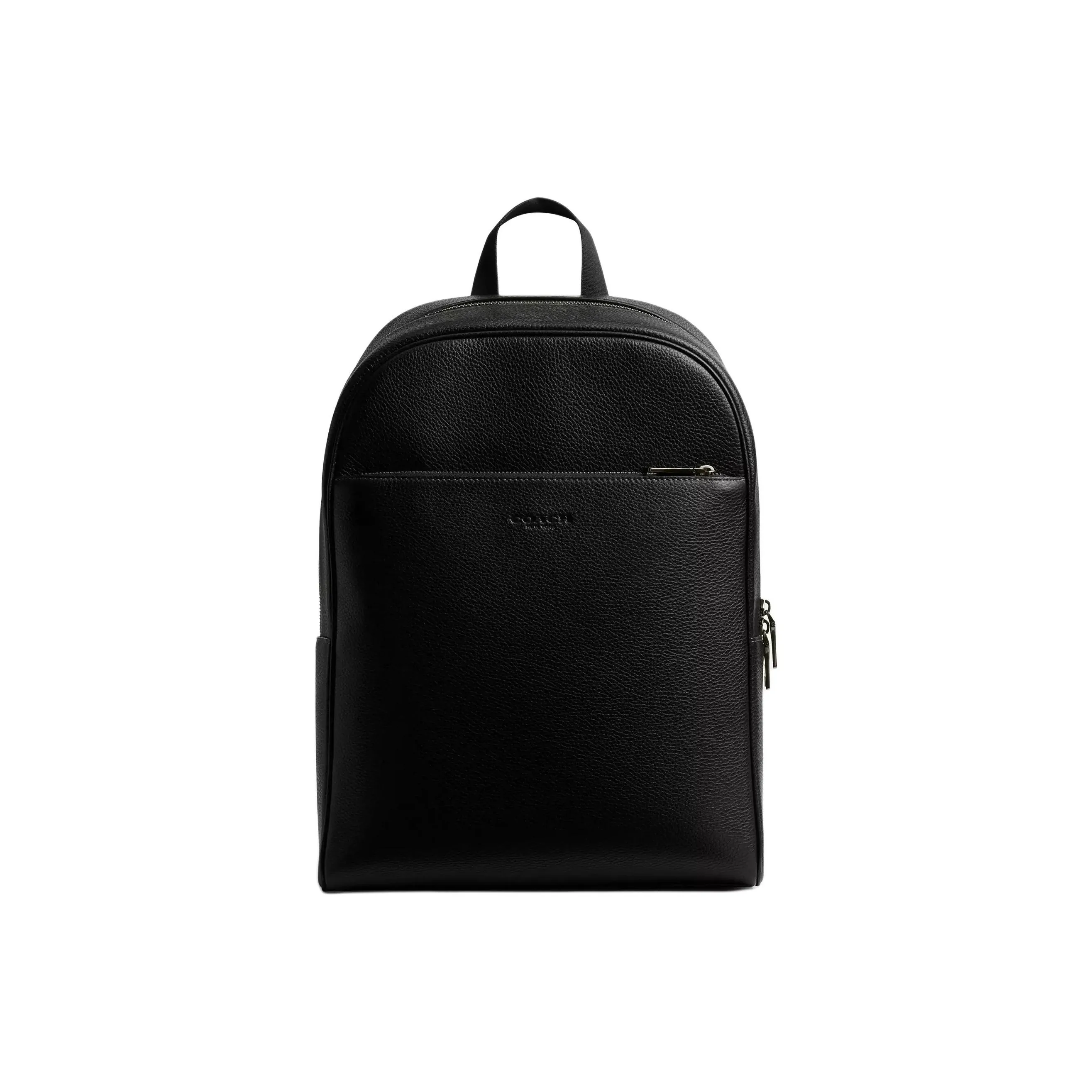 COACH Litchi Grain Leather Backpack Large Men's Black