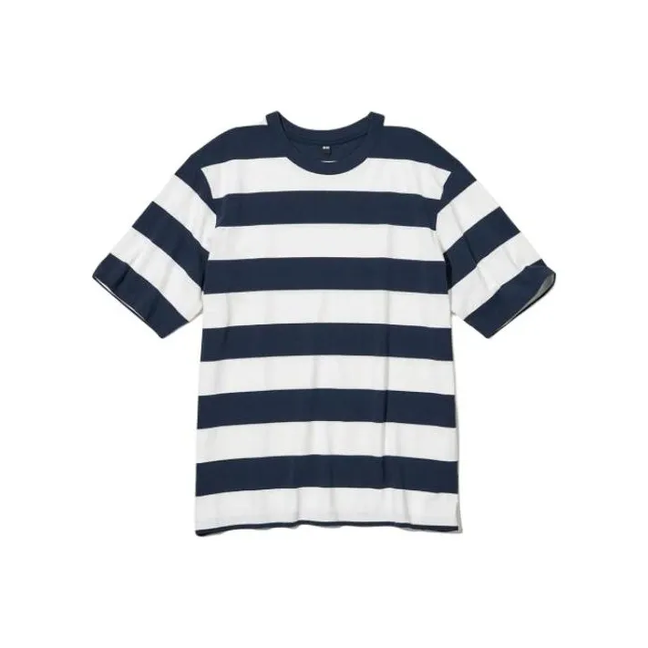 UNIQLO Стандартная футболка унисекс темно-синего цвета