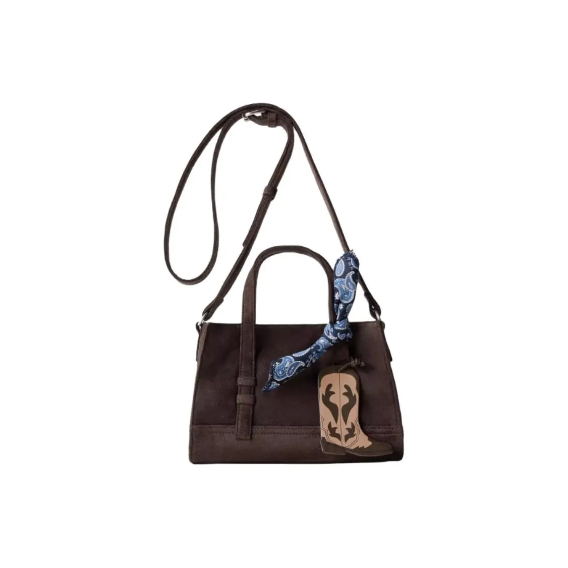 ZARA Polyester Shoulder Bag, Crossbody Bag, Handbag Mini Women's Brown
