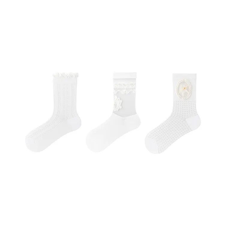 WAJUZHEN Носки Crew Женские 3 упаковки Memory Window цветочный дизайн