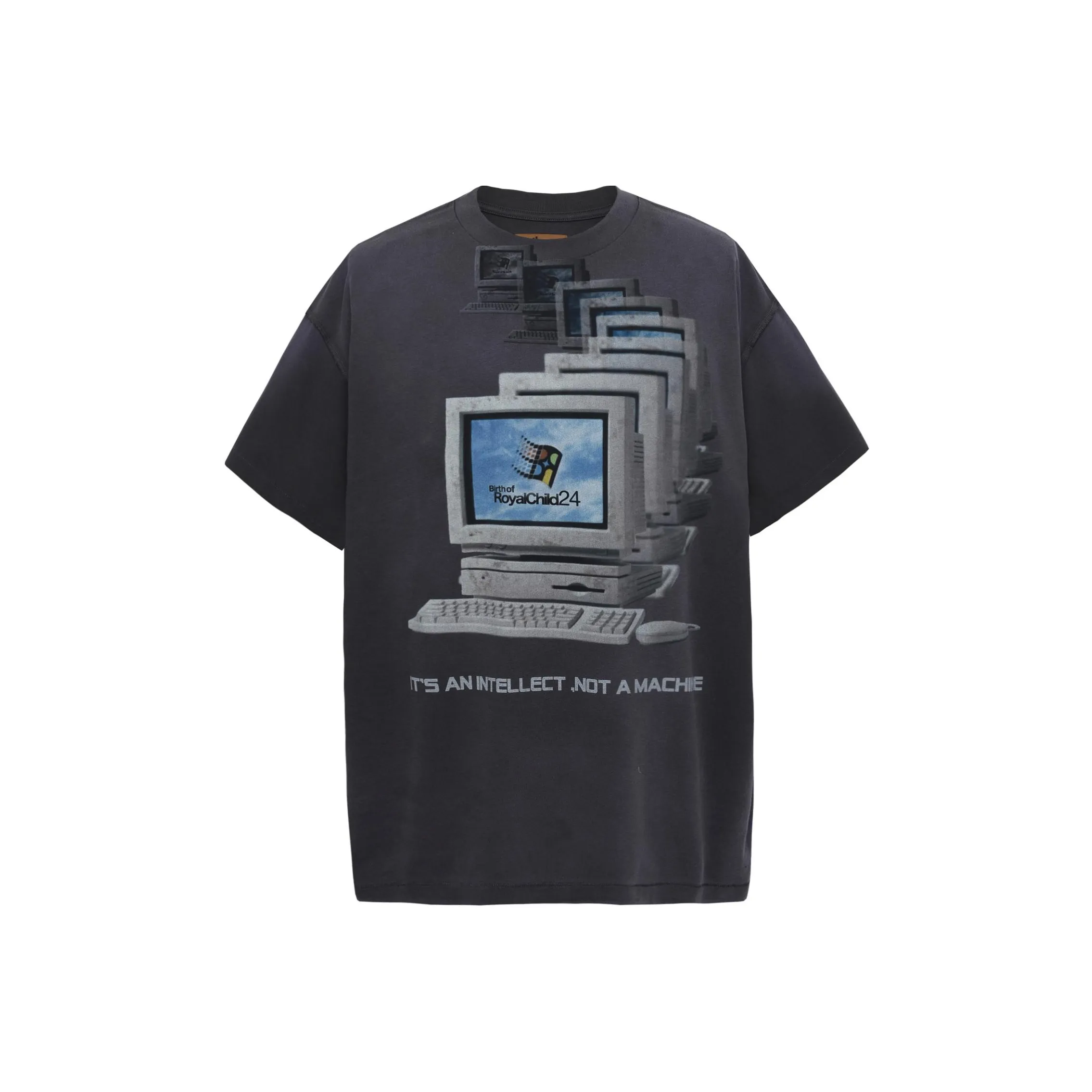 BIRTH OF ROYAL CHILD 24 Весенний Летний T-Рубашка Унисекс Темно-Серый