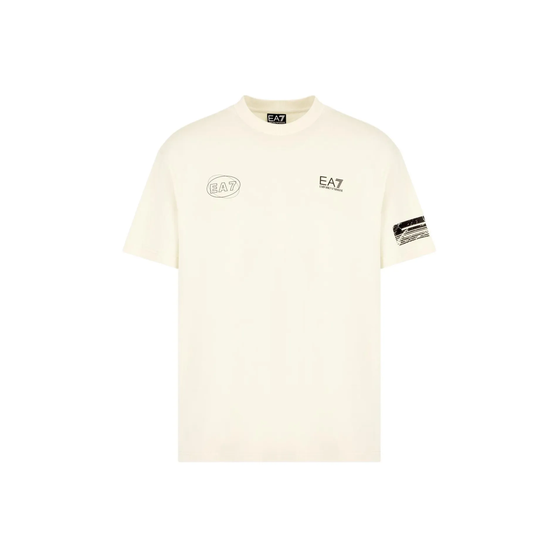 EMPORIO ARMANI EA7 T Shirt Men's Beige Yellow
