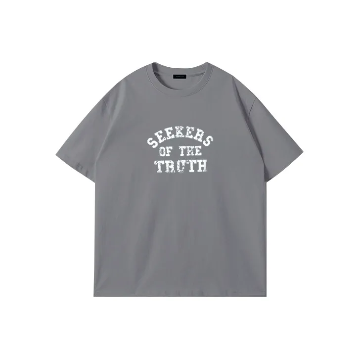 Jean West T Shirt Drop Shoulder Sleeve Summer Men's Iron Gray
