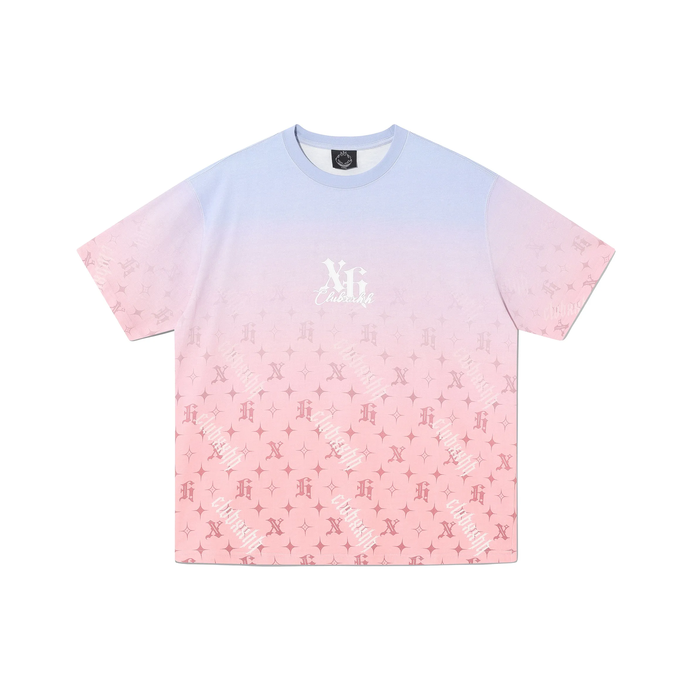 Clubxxhh T Shirt Unisex Pink Blue Gradient