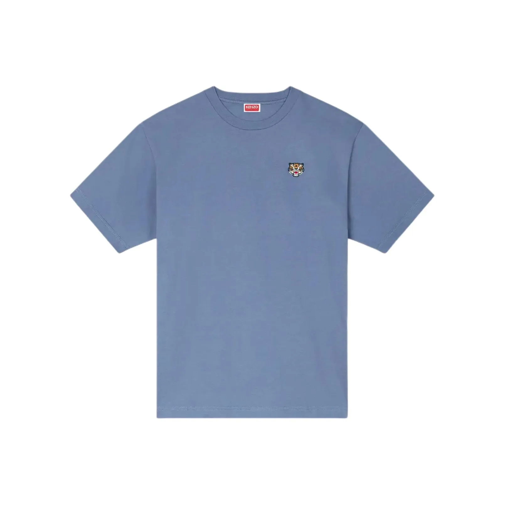 KENZO Логотип Тигр Голова Вышивка Круглый вырез Короткий рукав Т-рубашка Т-рубашка Мужская Синяя
