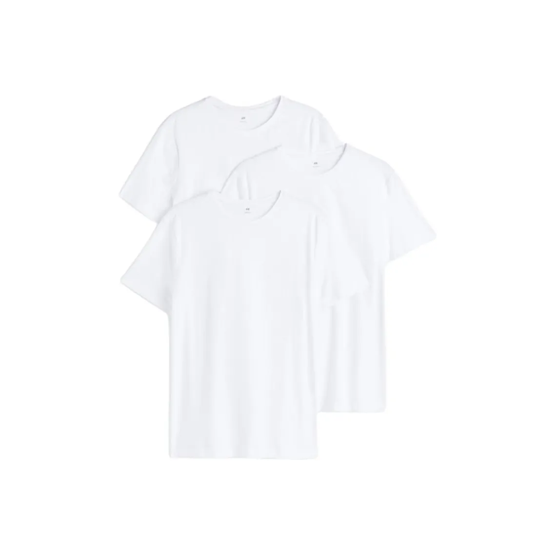 H&M 3 пачки белых мужских футболок
