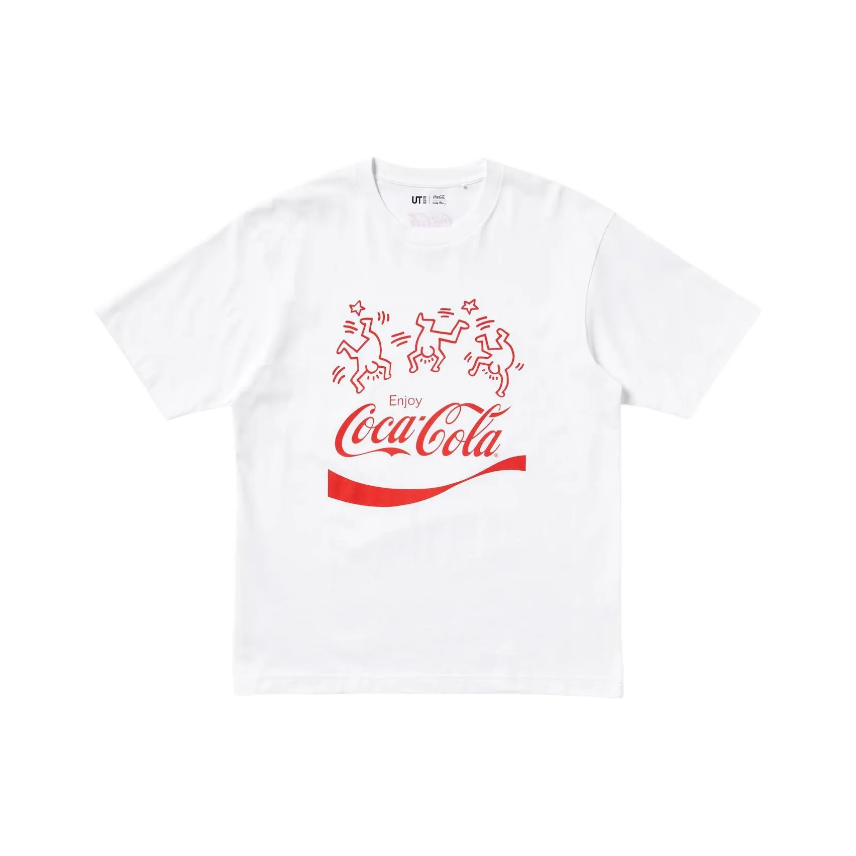 Coca cola X Keith Haring X UNIQLO Keith Haring X Coca Cola Collaboration T Shirts Unisex White