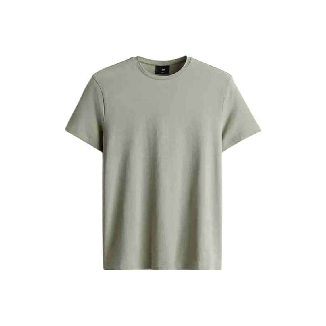 H&M T-Shirts Men Light Sage Green
