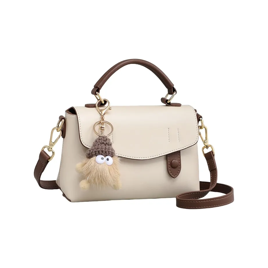 PESASRIE Сумка через плечо из коровьей кожи женская молочно-белая