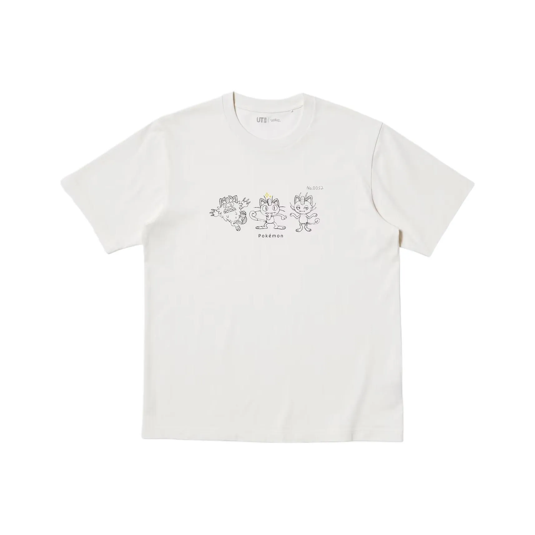 UNIQLO x Pokémon Collaboration SS25 Т-рубашка Мужская Белая