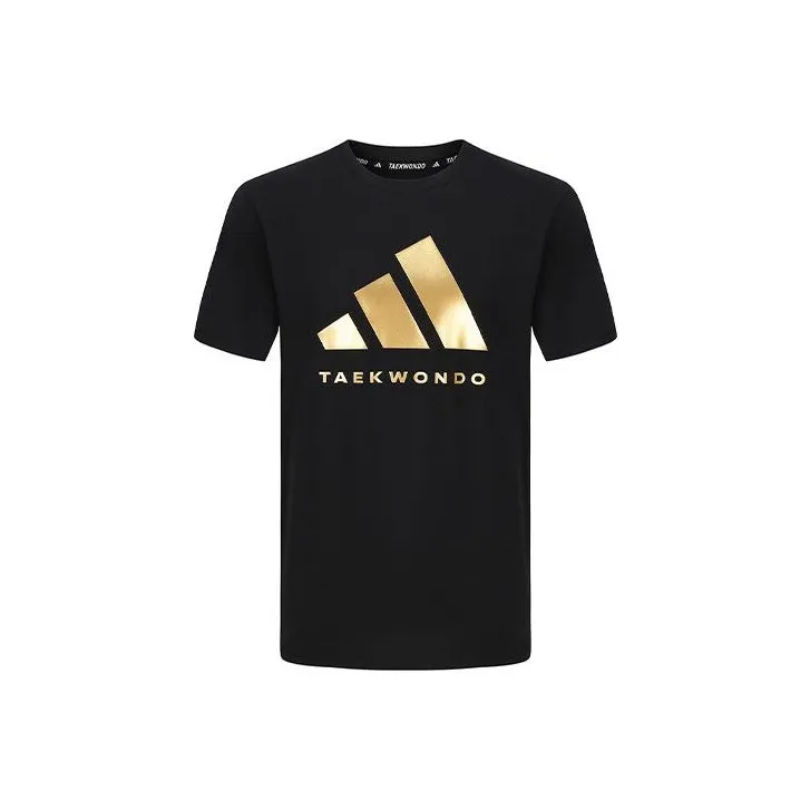 Adidas Sportlife T Shirt Unisex Black Gold
