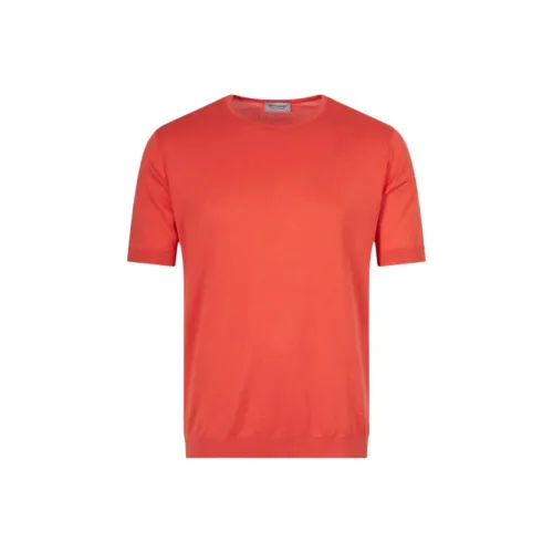 JOHN SMEDLEY Апельсин Мужские Рубашки