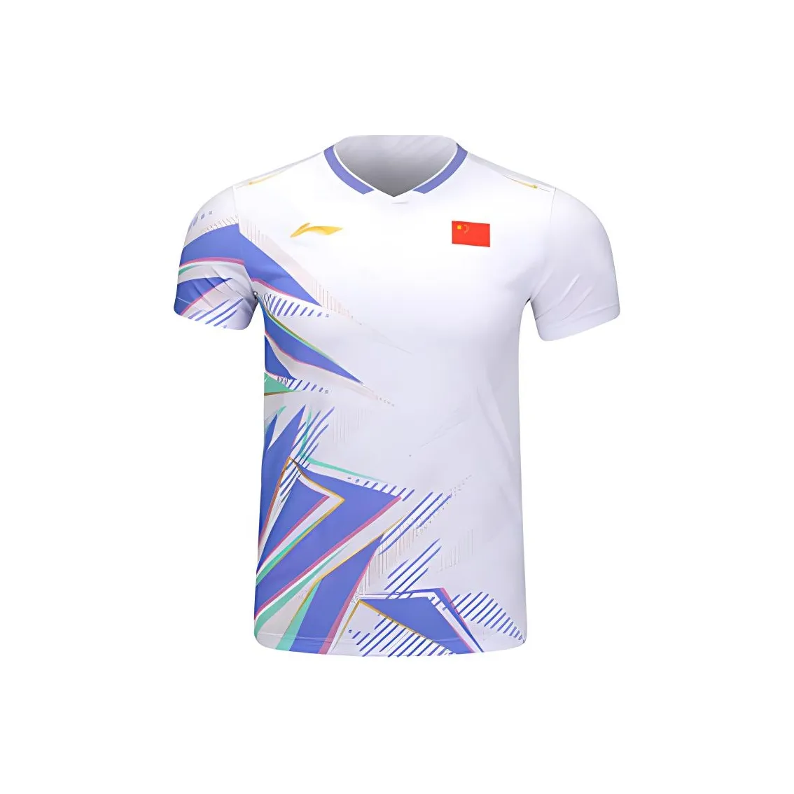 LINING Badminton Series T-Shirt Унисекс Стандартный Белый Неон Звездный Фиолетовый