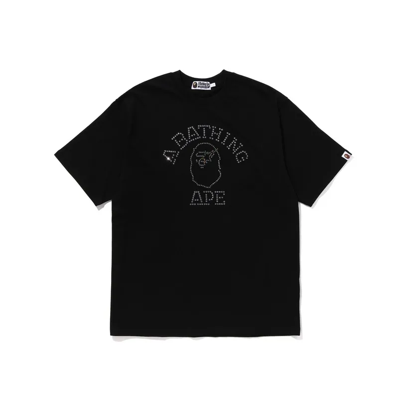 Bape Rhinestone College Relaxed Fit Tee