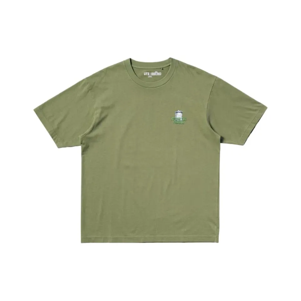 Sesame Street X UNIQLO Sesame Street Collaboration T Shirts Unisex Olive