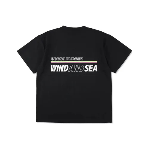 Wind And Sea Черная Унисекс Футболка