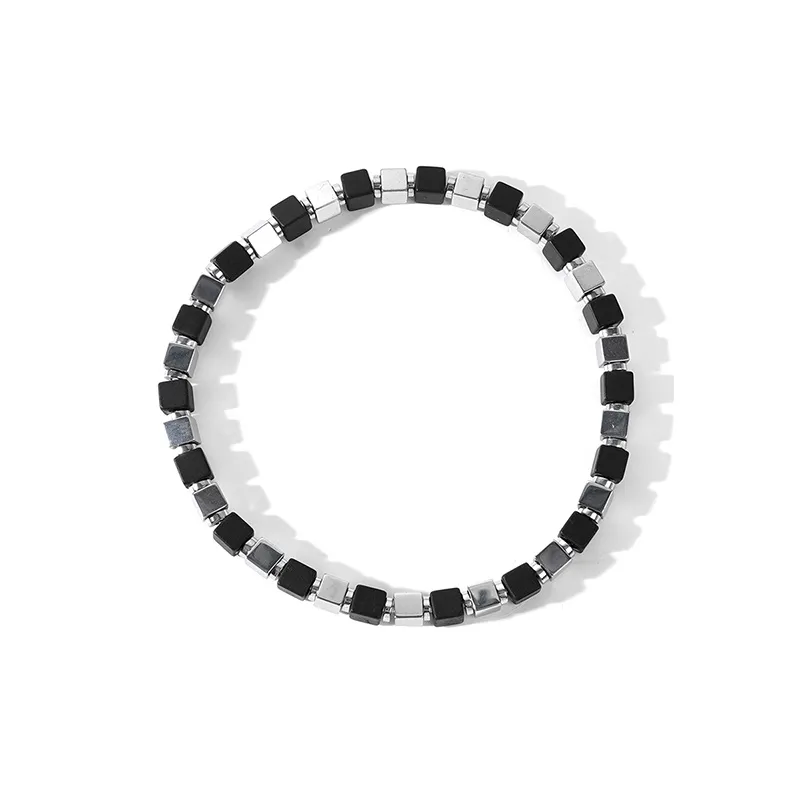 BYG Stainless Steel Hematite Bracelets Men's