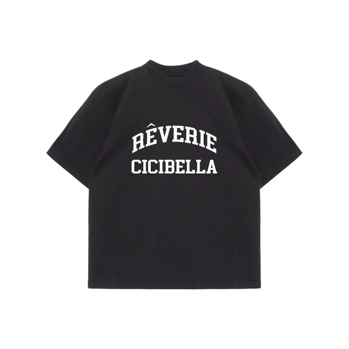 Striped Ribs U-neck Placket T-shirt