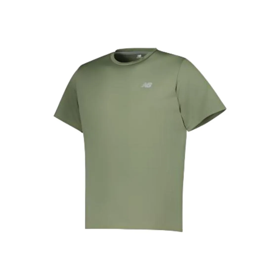 New Balance T-Shirt Мужской Темно-оливково-зеленый