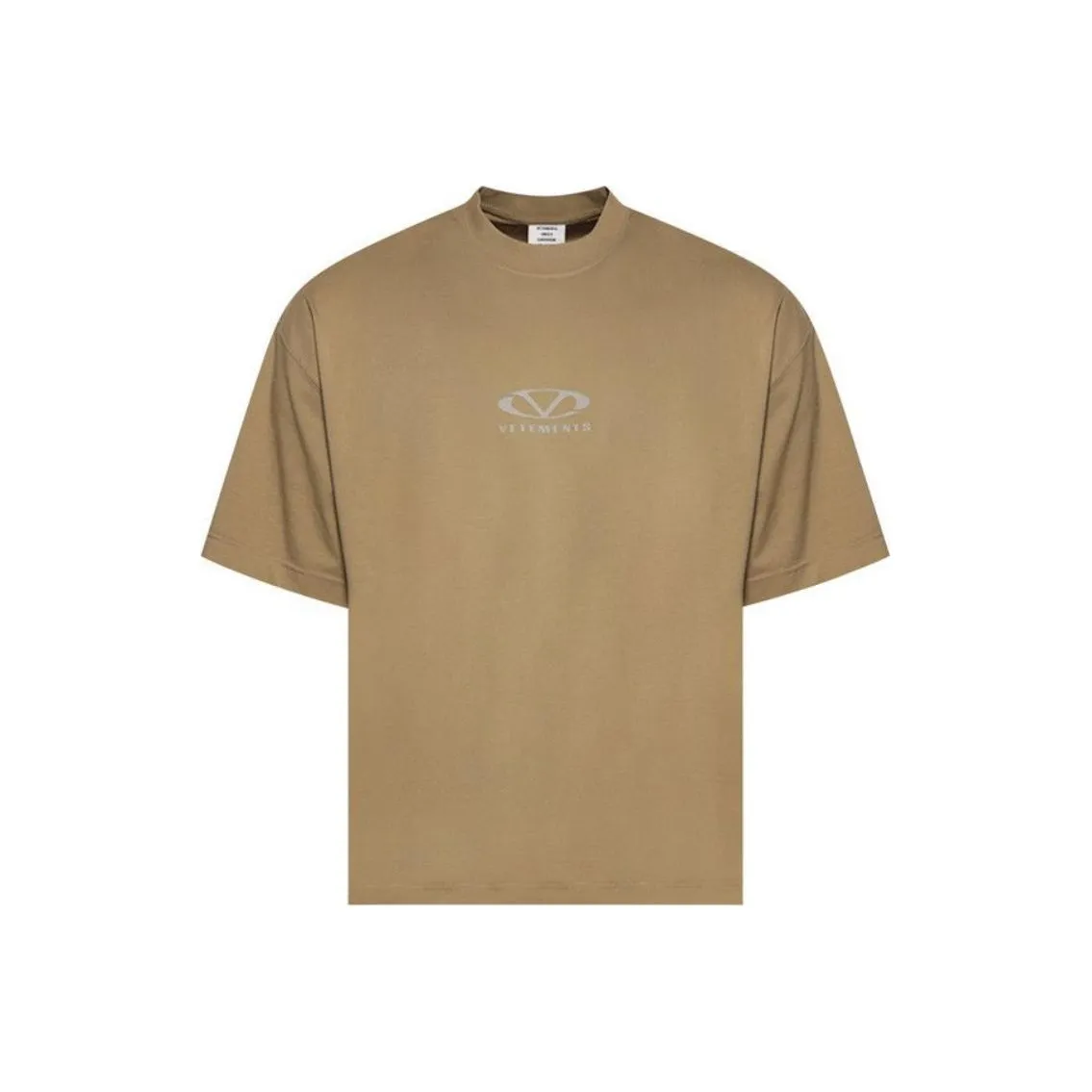 Vetements Oval Logo Cropped Boxy T Shirt