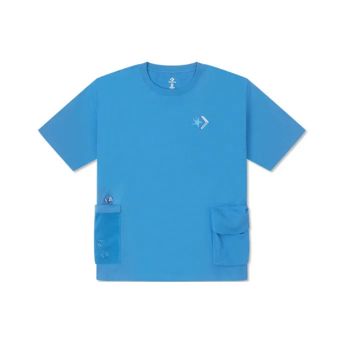 Конверс SUMMER DRINK POCKET T Рубашка Мужская Синяя