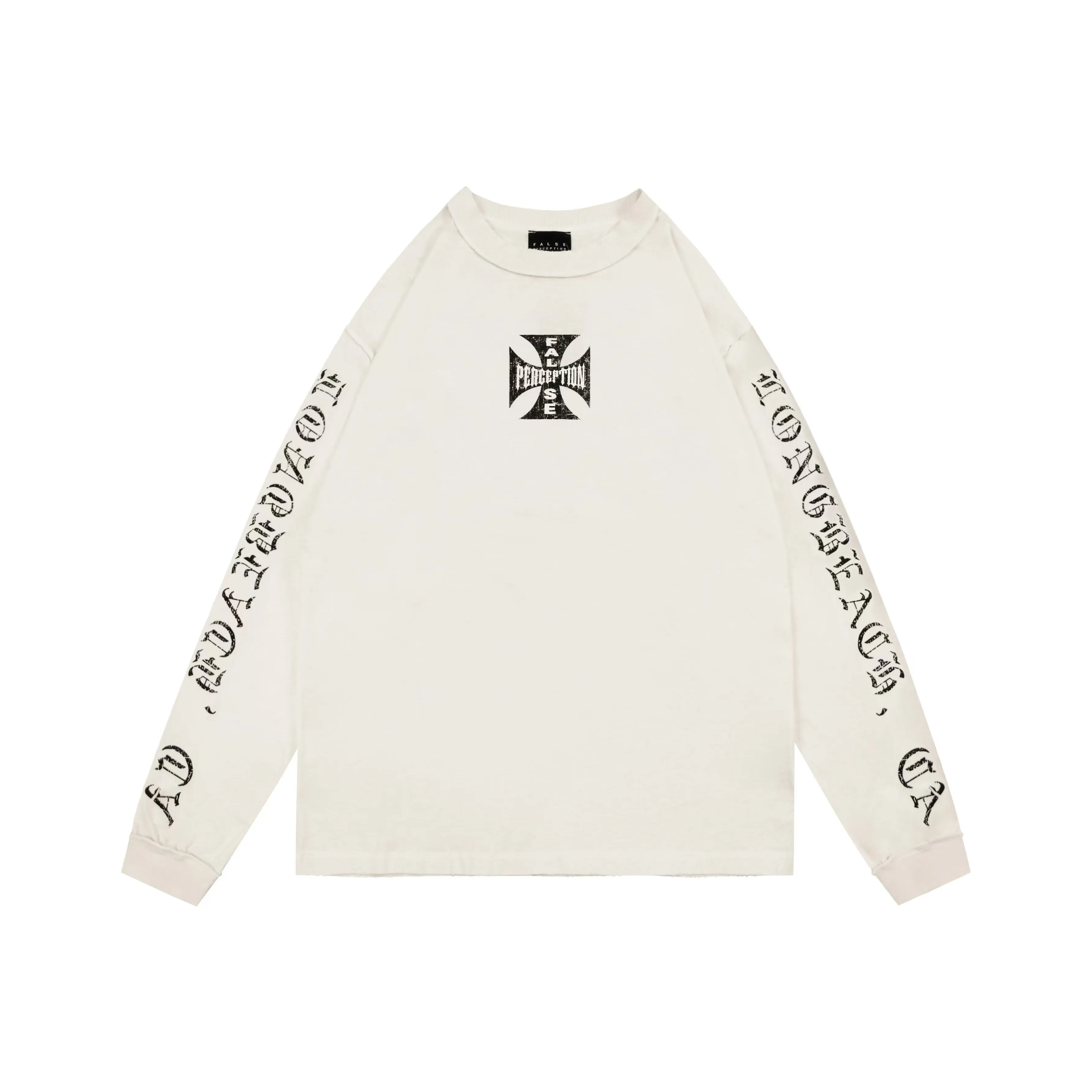 False Perception T-Shirt Унисекс Потертый Белый