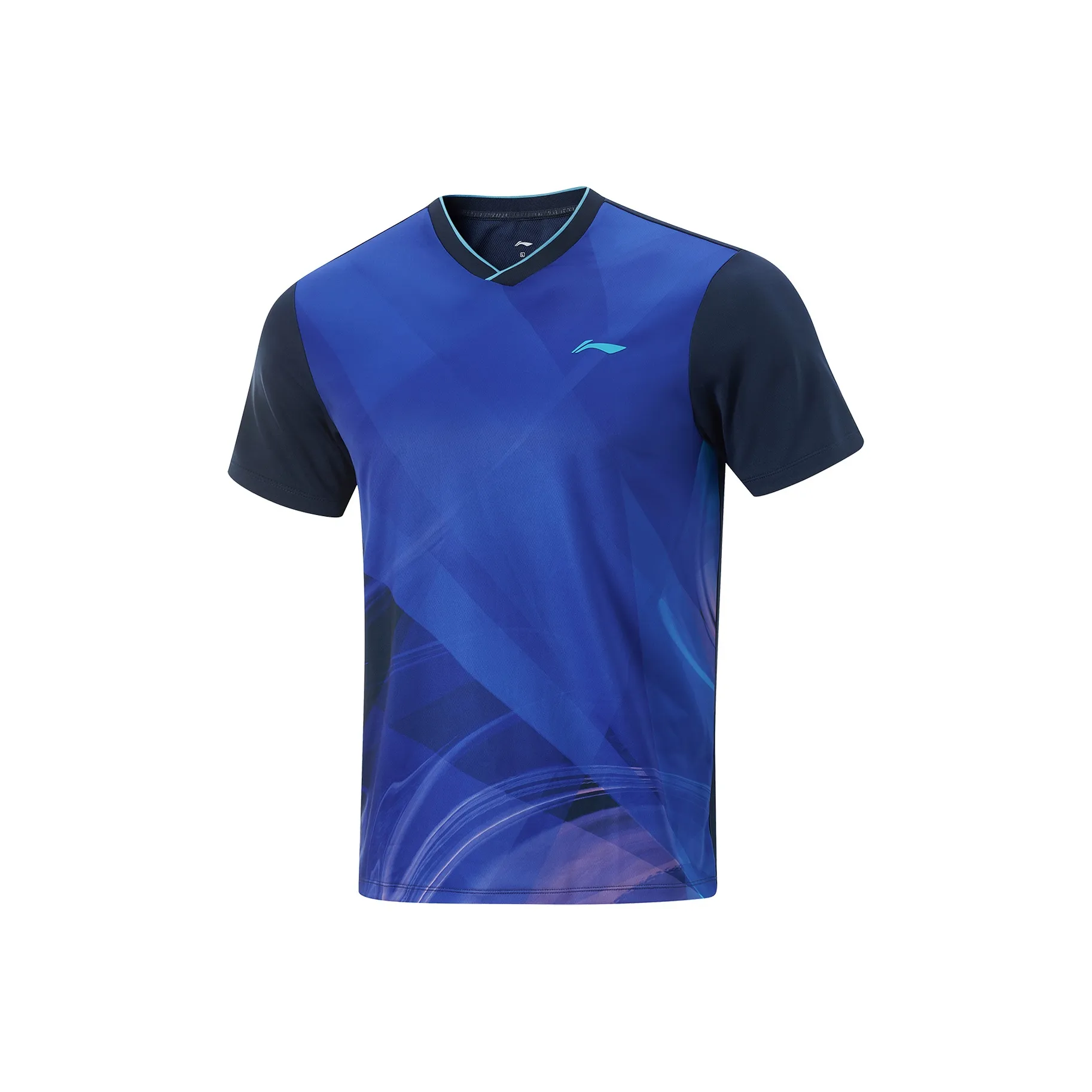 LINING Table Tennis Series T Рубашка Мужская Гуандун Синий