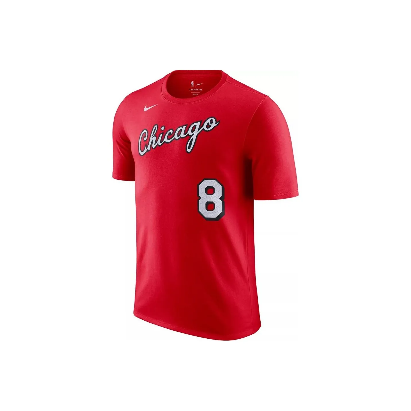 Nike T-Shirt Chicago Bulls Zach LaVine 8 Size Men's Red