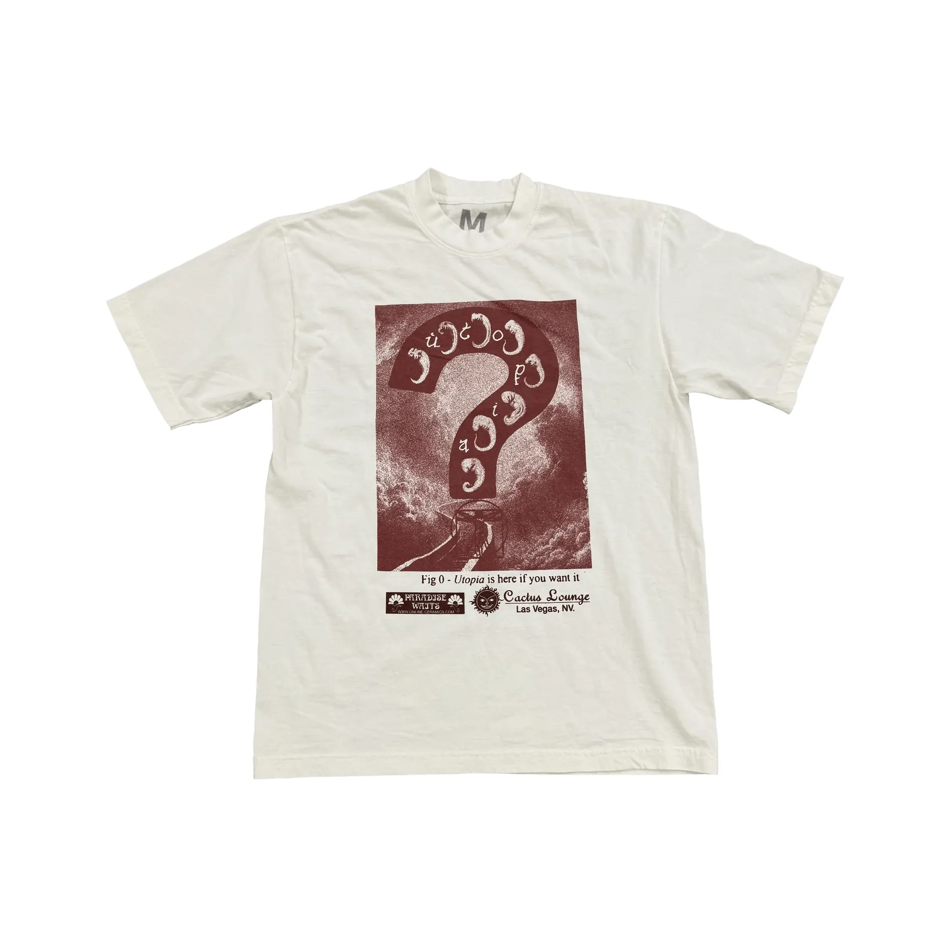 TRAVIS SCOTT ONLINE CERAMICS Collaboration Белая Унисекс Футболка