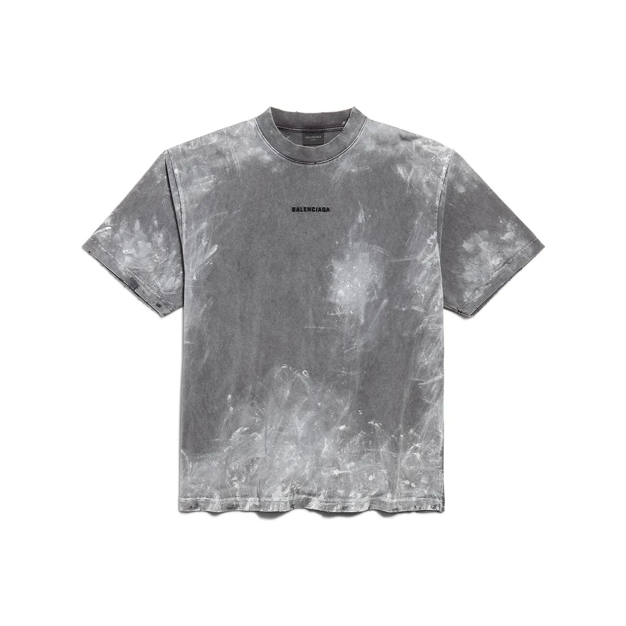 Balenciaga Paint Detailed Crewneck T Shirt