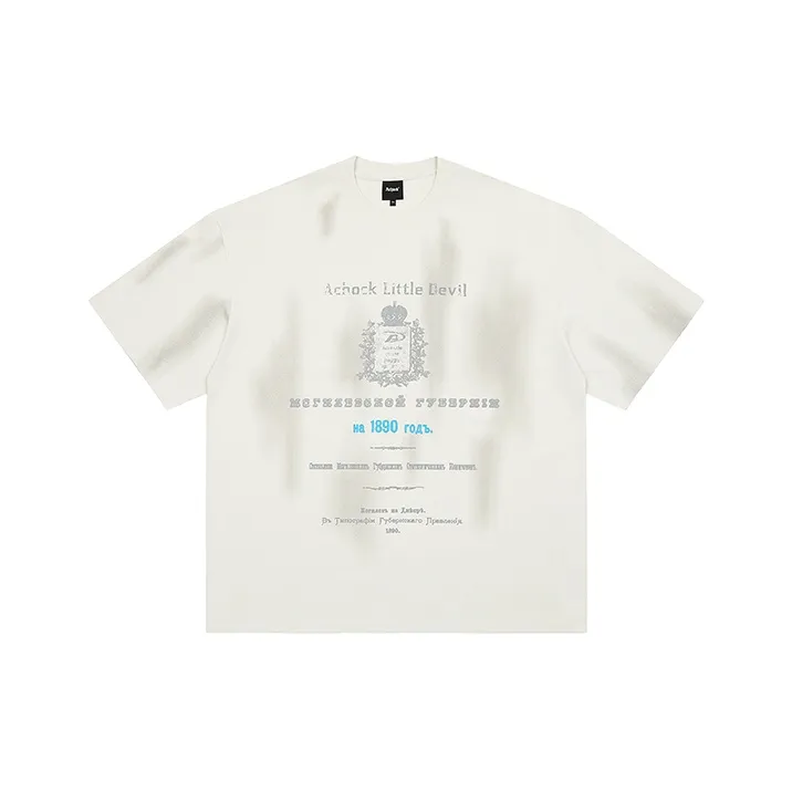 A Chock Crew Neck T Shirt Unisex Dirty White