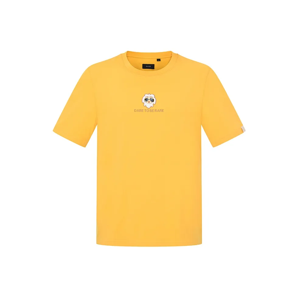 RARE Короткий рукав T-рубашки Мужской Желтый