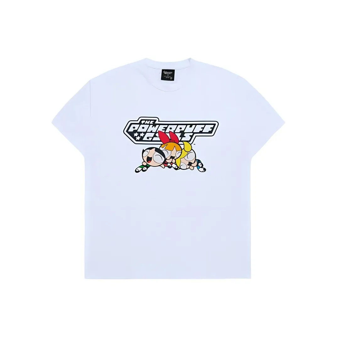 Acme De La Vie Flying Girl Police Co-brand Series T-Shirts Unisex White
