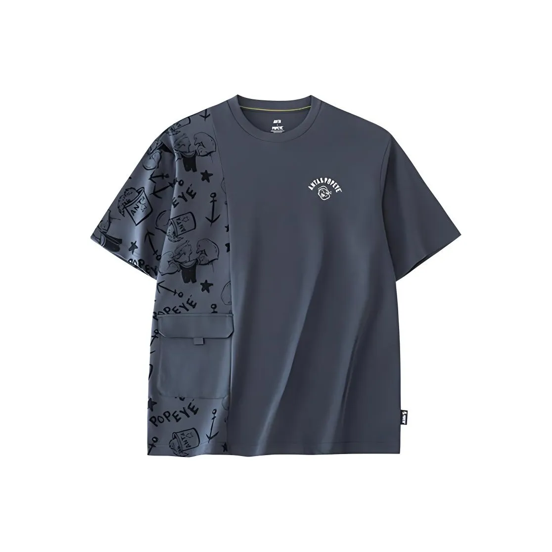 Anta x POPEYE/, Life Collection T Shirt Men's Men's Clothing Gray