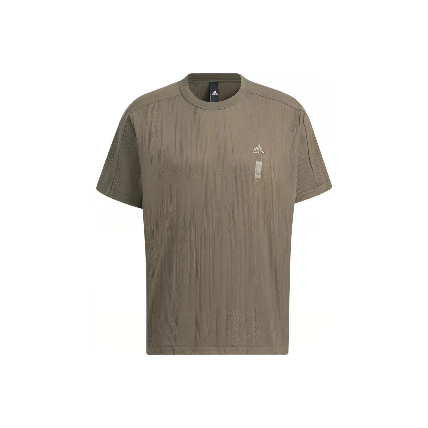 Adidas SS24 T Рубашка Мужская Темно-оливково-зеленая