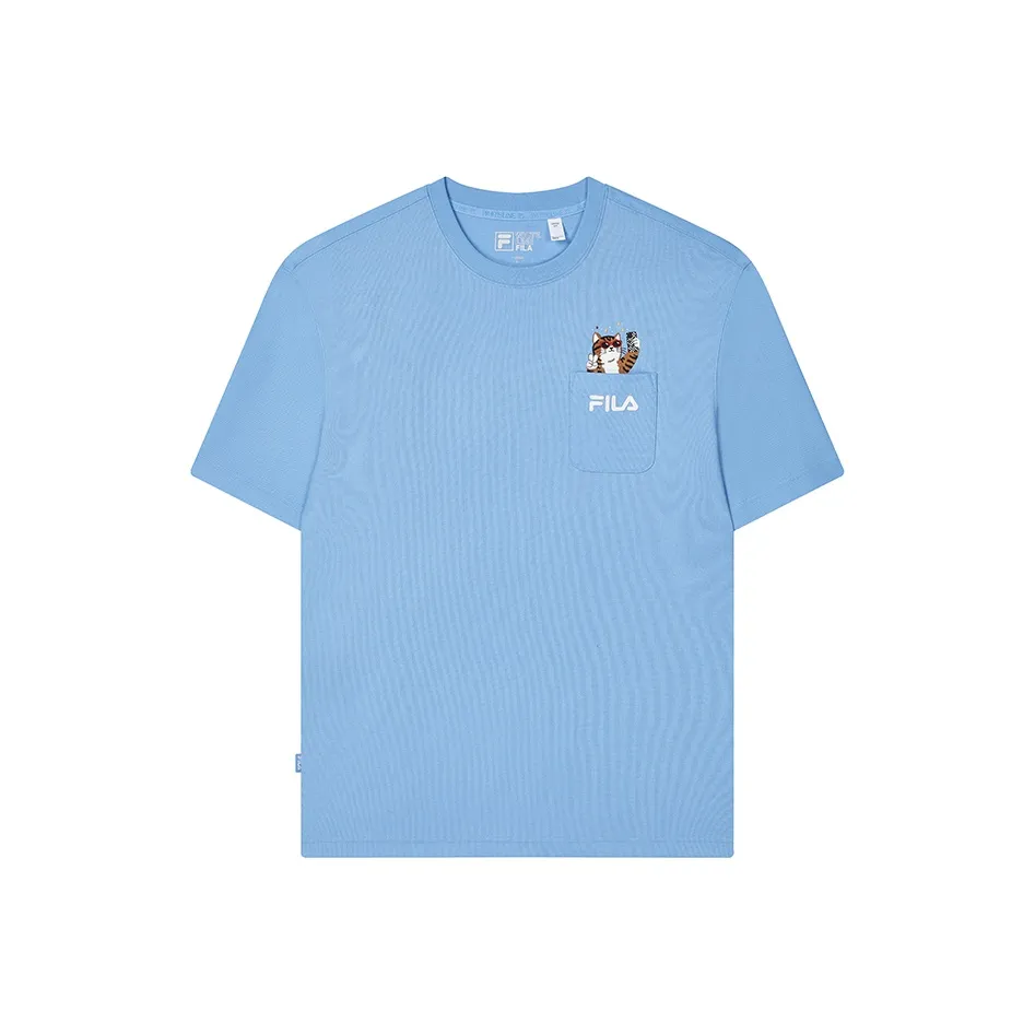 FILA SS24 T Рубашка Мужская Облако Гора Синий