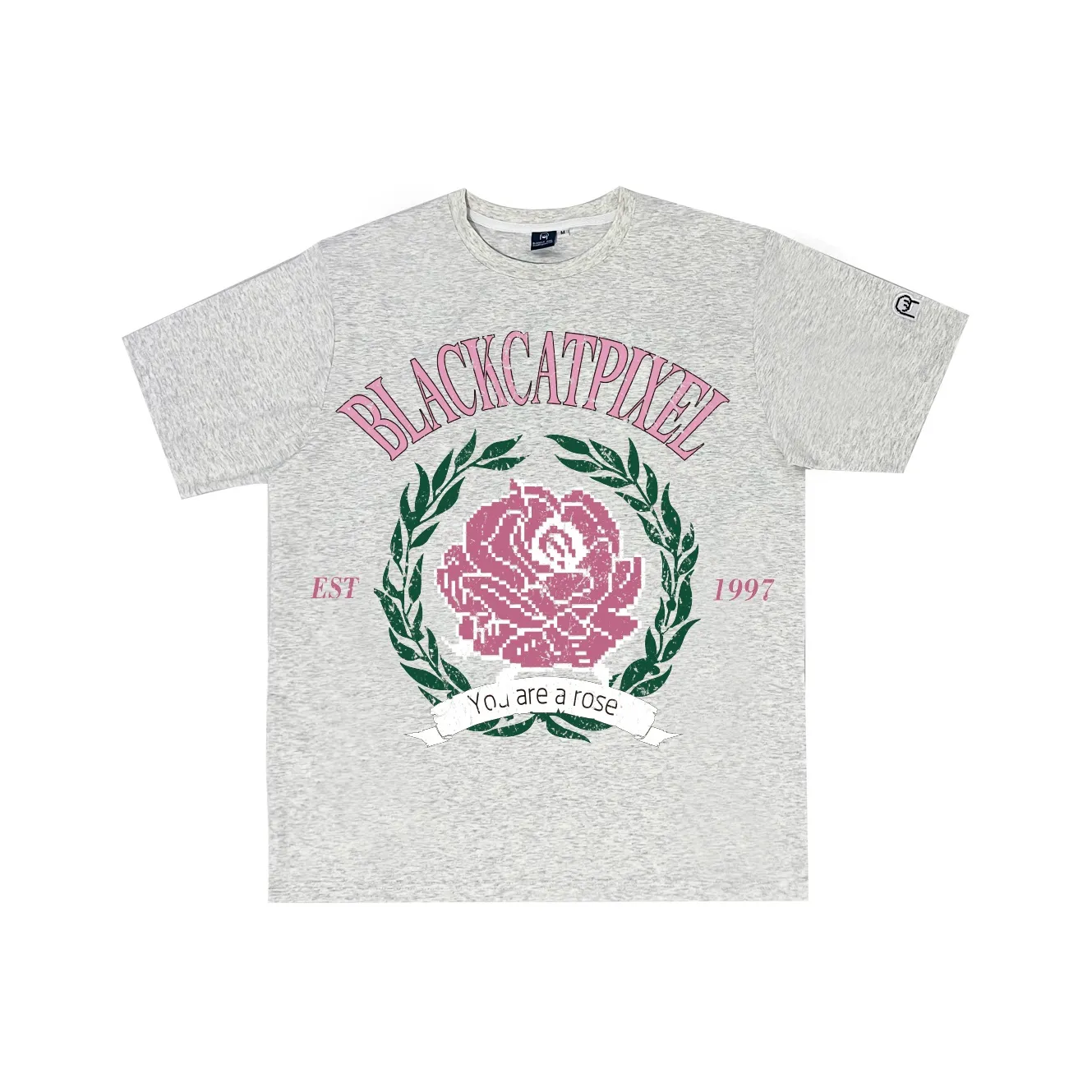 Black Cat Pixel Унисекс Футболки