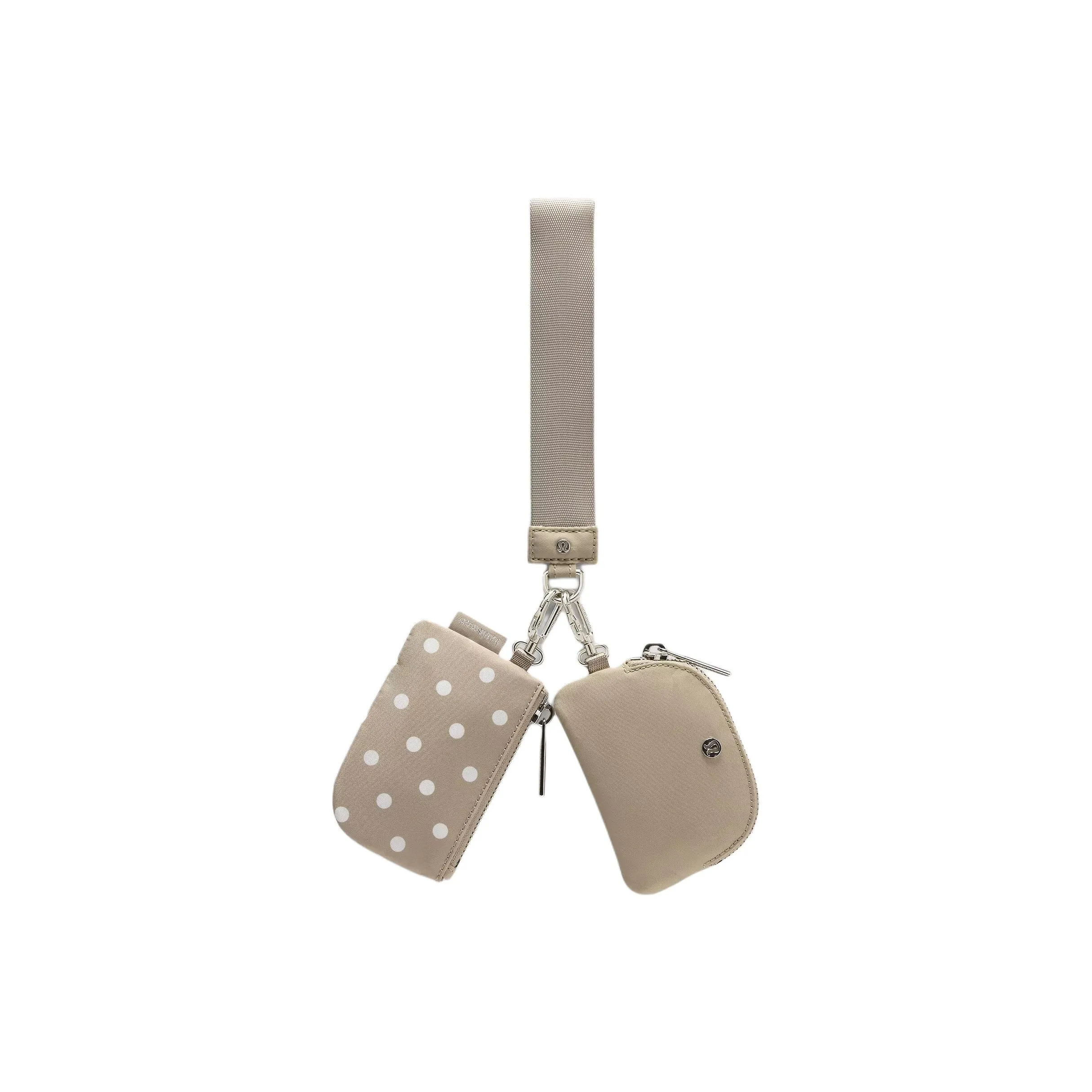 lululemon Нейлон Монета Кошелек Женский Хаки и Белый