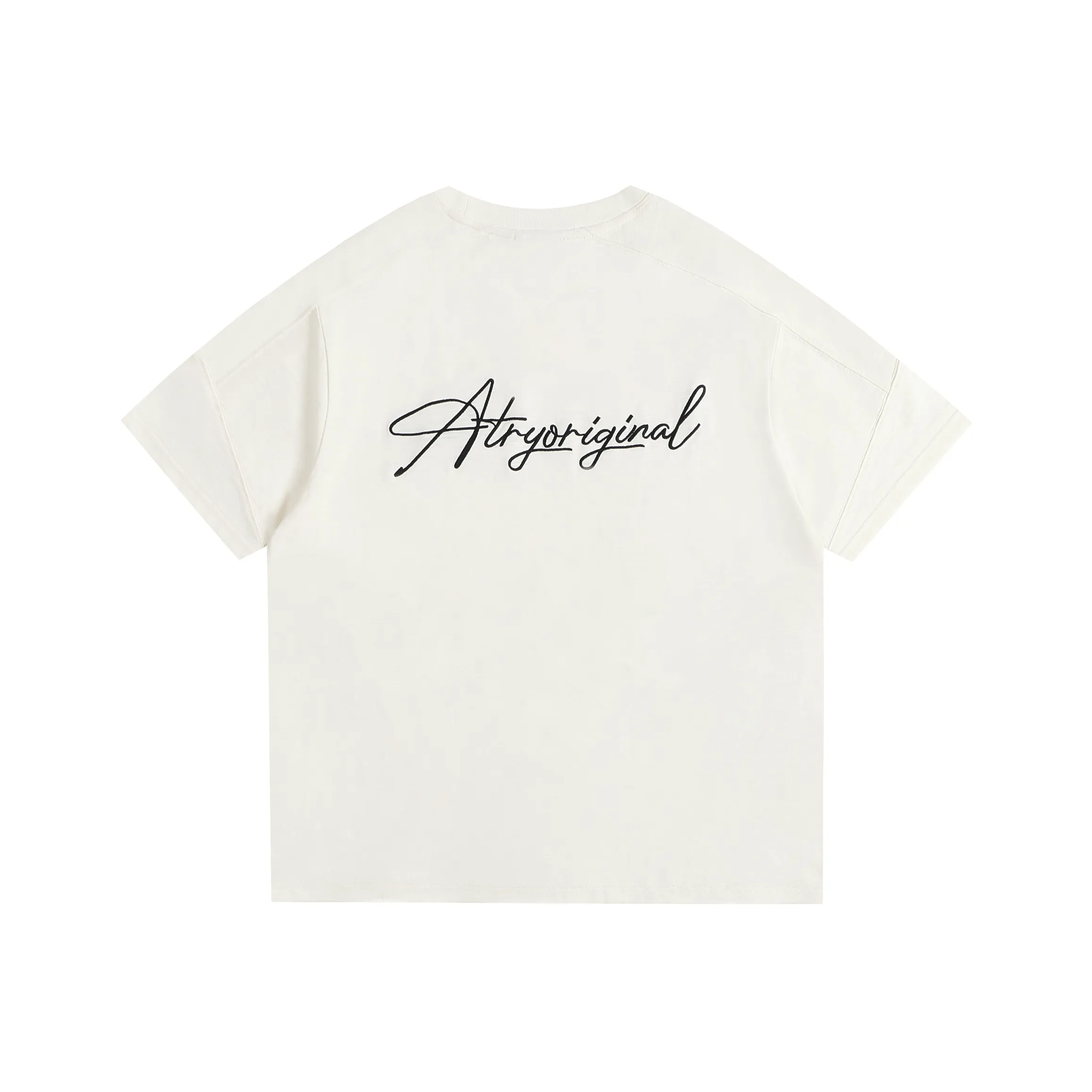 Atry Flower Body LOGO Series T Shirt Unisex Beige Apricot