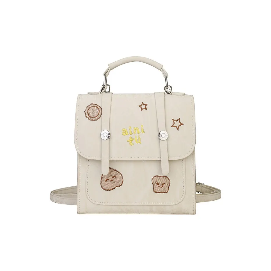 CORE BIRD ПУ (полиуретан) Рюкзак Стандартный Женский Экрю Коричневый Черный