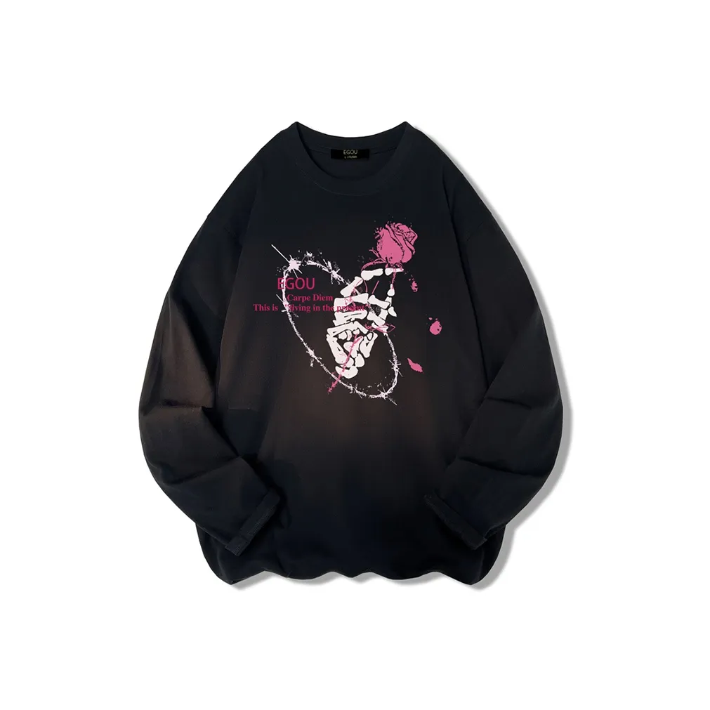 EGOU Long Sleeved T Shirts Unisex