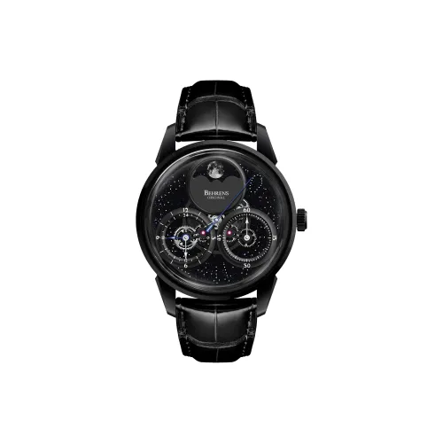 BEHRENS Автоматический Механический Movement Унисекс Часы 42mm*12,8mm*22mm Черные