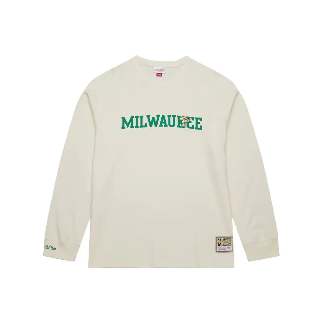MITCHELL NESS X NBA Milwaukee Bucks T-Shirt Мужской Кремовый