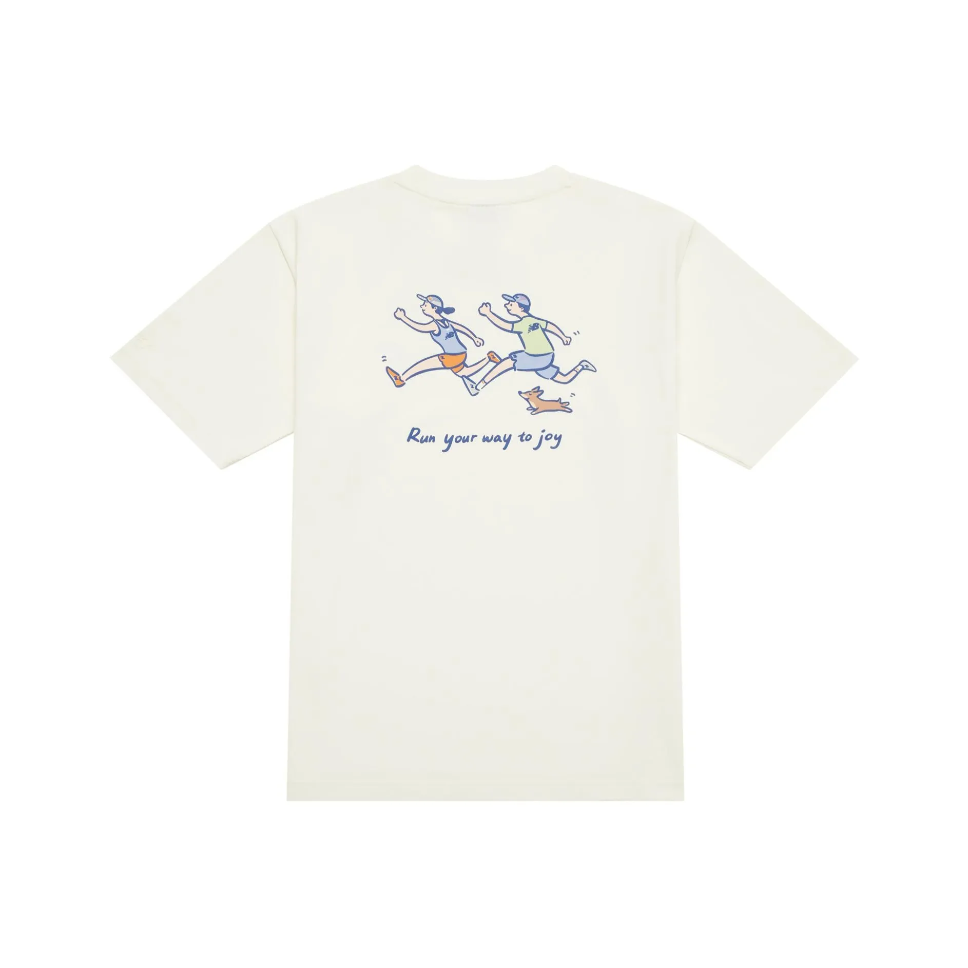 New Balance x PK SHEJISHILIANMINGKUAN Centripetal Life Illustration Series SS24 T Рубашка Унисекс Экрю