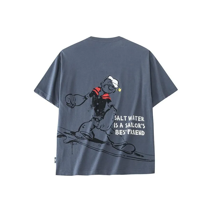 Anta x POPEYE T Shirt Men's Men's Clothing Gray